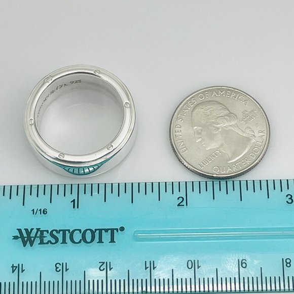 Size 10 Tiffany Metropolis Ring Mens Unisex in Sterling Silver - Picture 7 of 7